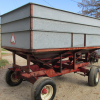 Heider Galvanized Gravity Box w/ Westendorf 12 Ton Wagon